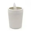 Accessori bagno appoggio in set completo 5 pezzi beige in plastica Ring