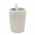 Accessori bagno appoggio in set completo 5 pezzi beige in plastica Ring