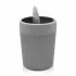 Accessori bagno appoggio in set completo 5 pezzi grigio in plastica Ring