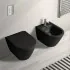 Copriwater slim softclose nero opaco originale serie Feeling 