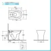 Wc filo muro nero opaco rimless in ceramica serie Feeling