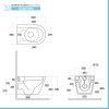Wc sospeso nero opaco rimless in ceramica serie Feeling