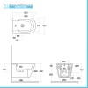 Sanitari sospesi rimless nero opaco con sedile slim softclose Feeling