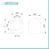 Copriwater compatibile Vitra serie Zentrum in termoindurente bianco