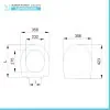 Copriwater compatibile Vitra serie Normus sospeso in termoindurente bianco