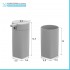 Set 3 pezzi accessori bagno grigio in abs Tender