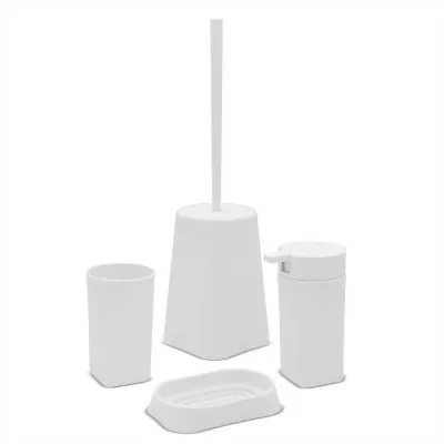 Set completo accessori bagno bianco in abs Tender