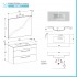Mobile bagno sospeso 100 cm Smart grigio legno/lava con specchio
