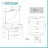Mobile bagno sospeso 100 cm Smart grigio legno/lava con specchio