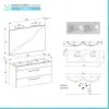 Mobile bagno sospeso 120 cm Smart olmo con specchio