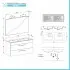 Mobile bagno sospeso 120 cm Smart olmo con specchio