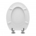 Copriwater per wc anziani in termoindurente bianco cerniere regolabili 