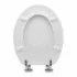 Copriwater per wc anziani in termoindurente bianco cerniere regolabili 