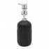 Accessori bagno da appoggio in set 3 pezzi in ceramica colore nero Cup
