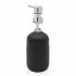 Accessori bagno da appoggio in set 3 pezzi in ceramica colore nero Cup