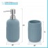 Set accessori bagno dispenser e portaspazzolini appoggio turchese cobalto in ceramica Cup