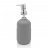 Set accessori bagno dispenser e portaspazzolini da appoggio grigio in ceramica Cup