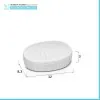 Accessori bagno da appoggio in set 3 pezzi in ceramica colore bianco Cup