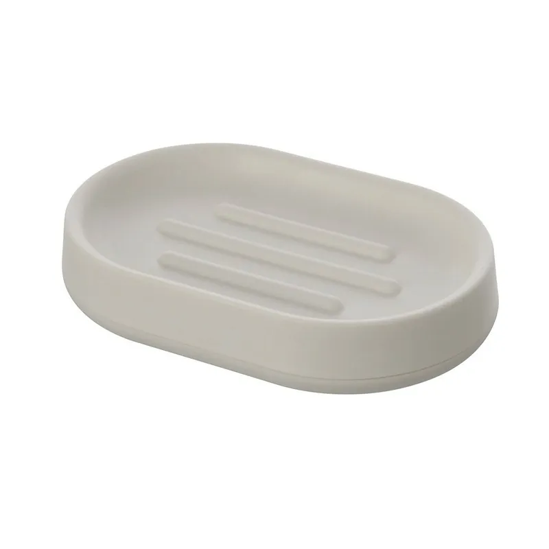Piattino porta sapone Moderno In Plastica Bianco Da Appoggio Piattino porta sapone Moderno In Plastica Bianco Da Appoggio