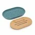 Set completo accessori bagno da appoggio acquamarina in abs e bamboo Surf