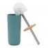 Set completo accessori bagno da appoggio acquamarina in abs e bamboo Surf
