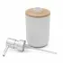 Set completo accessori bagno da appoggio in abs bianco e bamboo Surf