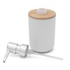Accessori bagno da appoggio in set 3 pezzi in abs bianco e bambù Surf