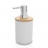 Dispenser sapone da appoggio bianco in abs e bambù Surf