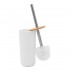 Set completo accessori bagno da appoggio in abs bianco e bamboo Surf