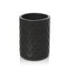 Portaspazzolino da appoggio nero in ceramica Cristal