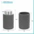Set completo accessori bagno grigio in ceramica Cristal