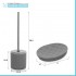 Set completo accessori bagno grigio in ceramica Cristal