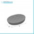 Accessori bagno da appoggio in set 3 pezzi ceramica colore grigio Cristal