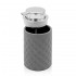 Accessori bagno da appoggio in set 3 pezzi ceramica colore grigio Cristal