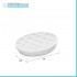 Accessori bagno da appoggio in set 3 pezzi ceramica colore bianco Cristal
