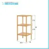 Scaffale per bagno in legno bamboo 3 ripiani Tahiti