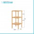 Scaffale per bagno in legno bamboo 3 ripiani Tahiti