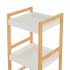 Scaffale per bagno in legno bamboo bianco 4 mensole Tahiti
