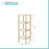 Scaffale per bagno in legno bamboo bianco 4 ripiani Tahiti