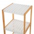 Scaffale per bagno in legno bamboo bianco 4 ripiani Tahiti