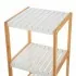 Scaffale per bagno in legno bamboo bianco 4 ripiani Tahiti