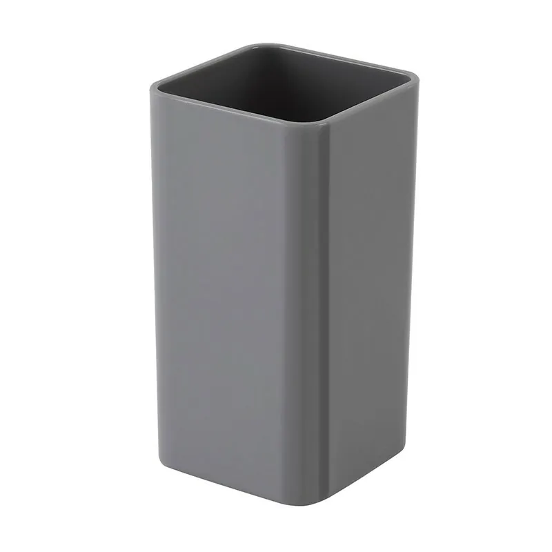 Portaspazzolino Grigio da Appoggio per Bagno Moderno Portaspazzolino Grigio da Appoggio per Bagno Moderno