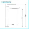 Miscelatore lavabo alto cromato serie Recta