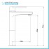 Miscelatore lavabo alto cromato serie Recta