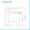 Miscelatore lavabo cromato serie Recta