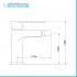 Rubinetto bidet cromato serie Recta