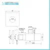 Rubinetto sottolavabo quadrato 1/2 x 3/8 cromato