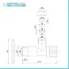 Rubinetto sottolavabo a sfera 1/2 x 10 con chiave darresto 