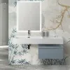 Lavabo sospeso in resina 120 cm vasca sinistra bianco lucido  Loto