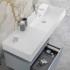 Lavabo sospeso in resina 120 cm vasca destra bianco lucido  Loto